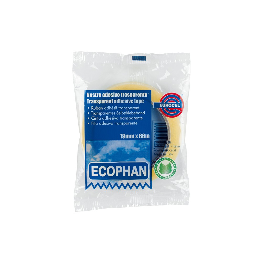 Nastro adesivo 19x66 trasparente Ecophan