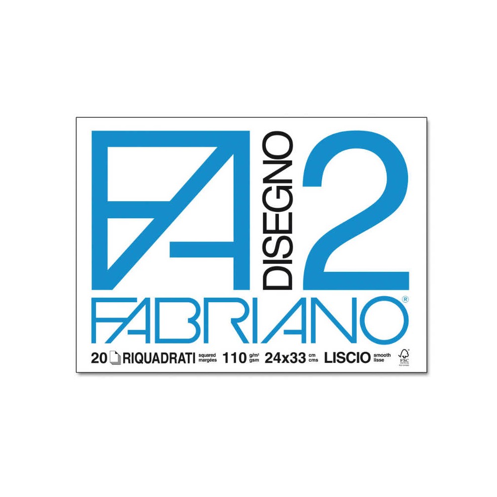 Blocco Fabriano F2 24X33 RIQUADRATO