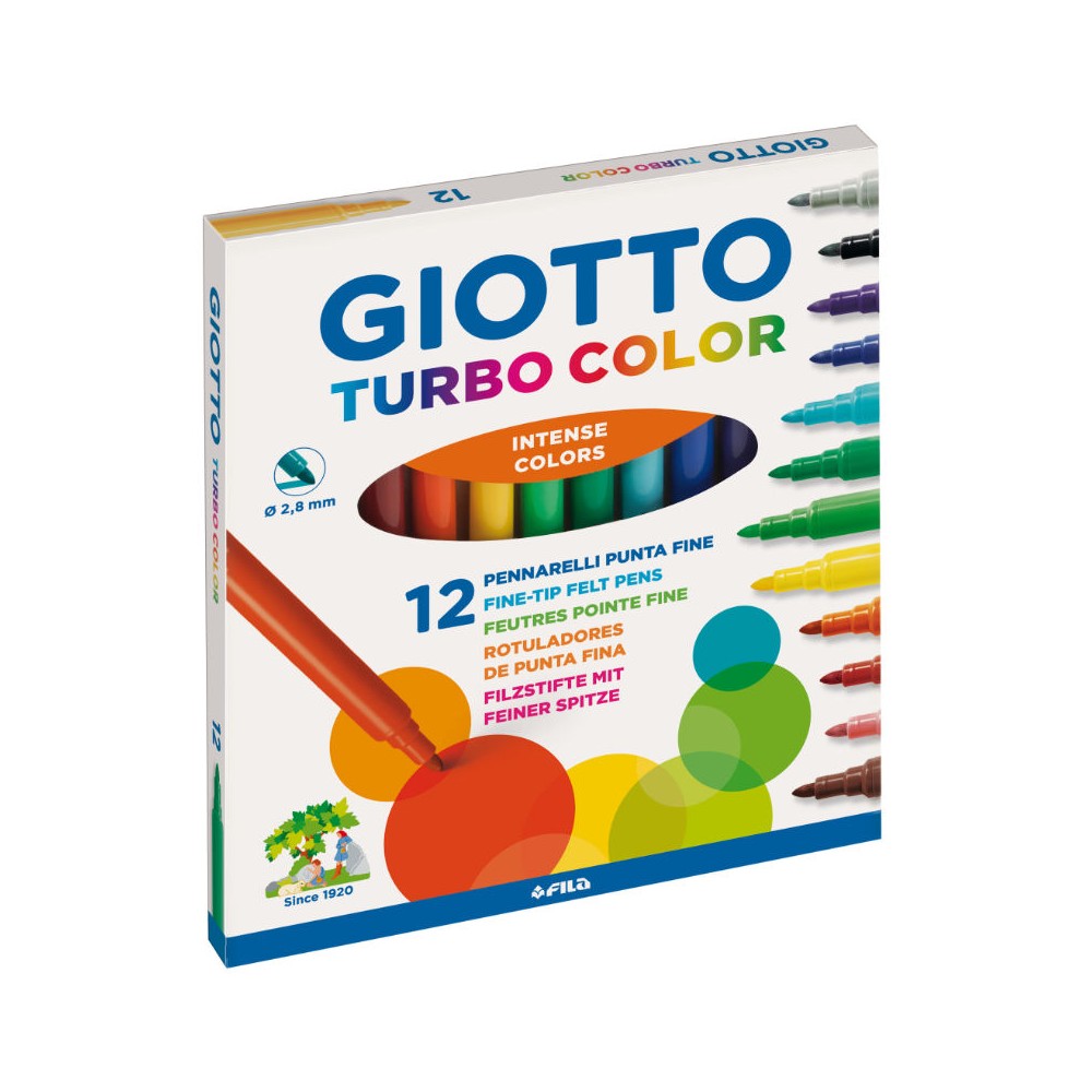 Pennarelli Giotto Turbocolor 12 pezzi